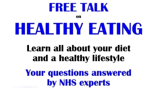 The North Harrow Community Library healthy eating talk event logo
