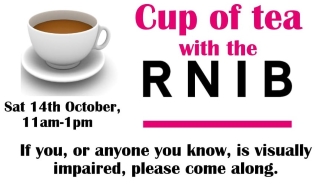 The North Harrow Community Library RNIB event logo
